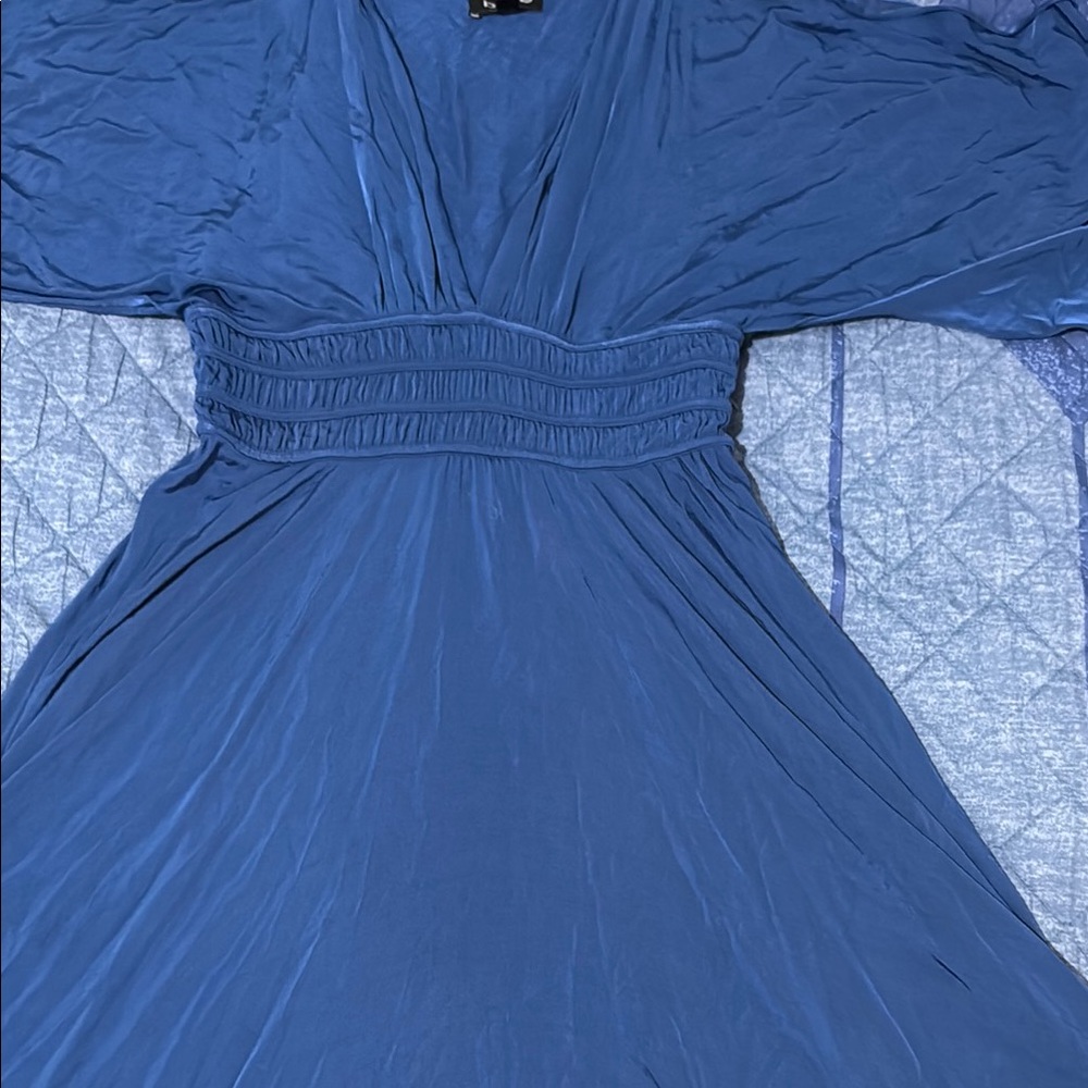 bebe Deep Blue Maxi Dress